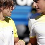 Ferrer y Almagro se saludan después del partido
