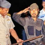 Hiroo Onoda durante su entrega en 1974