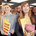 Cospedal y Sánchez-Camacho, ayer, en la Convención del PP