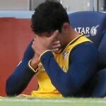 Diego Costa no pudo contener las lágrimas al retirarse