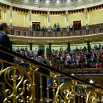 El pleno del Congreso de los Diputados guarda un minuto de silencio en memoria de las víctimas del accidente de avión