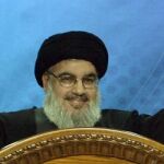 El líder de Hizbulá, Hasan Nasrala, pronuncia un discurso en Beirut, Líbano.