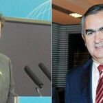 El secretario de Seguridad del Partido Popular del Partido Popular de la Región de Murcia, Pedro Chico y el delegado del Gobierno en la Región de Murcia, Rafael González Tovar