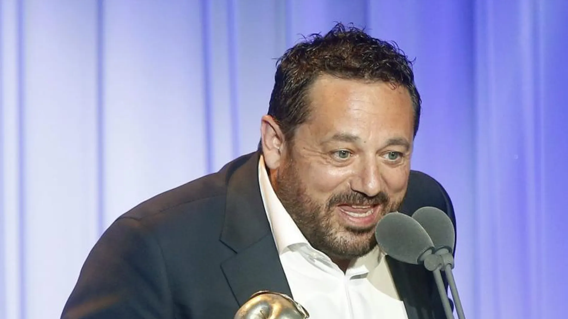 El actor Pepón Nieto durante su intervención tras recibir el Premio Max de las Artes Escénicas 2015