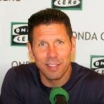 Diego Pablo Simeone, anoche en el programa «Al primer toque»