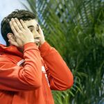 Javier Fernández reacciona nada más conocer la nota de su ejercicio