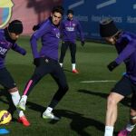 Imagen del entrenamiento de esta mañana