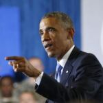 El presidente estadounidense, Barack Obama en la base aérea de MacDill de Tampa, en Florida