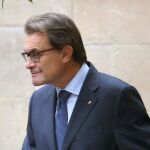 El president de la Generalitat, Artur Mas, llega a la reunión semanal del Gobierno catalán