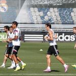 El Madrid se entrenó esta mañana por última vez antes del amistoso de mañana contra la Fiorentina