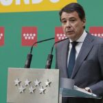Ignacio González, durante su intervención hoy en el acto que ha tenido lugar en la Real Casa de Correos de Madrid.