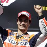 Dani Pedrosa celebra su victoria en Brno