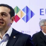 Alexis Tsipras y el presidente de la CE Jean-Claude Juncker