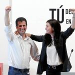 Tudanca y la secretaria federal de Igualdad, Carmen Montón, en Salamanca.