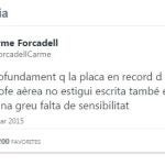 La presidenta de la ANC, consternada porque el monolito de las víctimas no está en catalán
