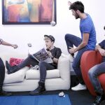De izda. a dcha., Dani Fernández, Carlos Marco, Álvaro Gango y Blas Cantó, ayer
