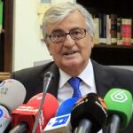 Eduardo Torres-Dulce, durante la rueda de prensa posterior a la reunión del Consejo Fiscal que se ha celebrado por primera vez en Bilbao.
