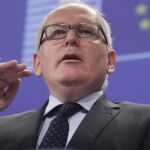 El vicepresidente primero de la Comisión Europea y comisario de la Mejora de la Legislación, Relaciones Interinstitucionales, Estado de Derecho y Carta de los Derechos Fundamentales, el holandés Frans Timmerman.