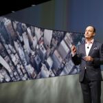 Tim Baxter, presidente y CEO de Samsung Electronics America, ayer en Las Vegas.
