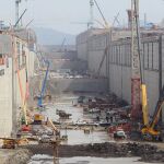 Vista general de las obras de ampliación del canal interoceánico durante la visita de la ministra de Fomento de España, Ana Pastor, hoy, miércoles 3 de junio de 2015, en Panamá