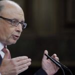 Cristóbal Montoro, durante su intervención en el debate de totalidad del proyecto de ley de presupuestos generales del Estado para 2015.