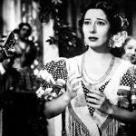 Concha Piquer, durante el rodaje de una película en el año 1956