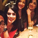 La cena de Neymar con tres modelos en Londres
