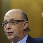 Cristóbal Montoro, durante su intervención en el debate de totalidad sobre el proyecto de ley de Presupuestos Generales del Estado.