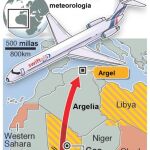 Itinerario del vuelo desaparecido entre Uagadugú y Argel.