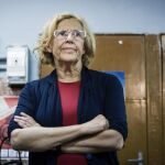 Manuela Carmena, en un encuentro con vecinos de Villiverde