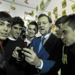 Rajoy, ayer, en un acto con afiliados del PP en Puertollano