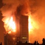 Imagen del incendio de la torre Windsor