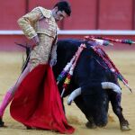 Trincherilla de Talavante, ayer, en La Malagueta