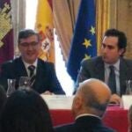 De izda a drcha: doña Elena Fernández de Velasco; don Marcial Marín Hellín; don Tomás Poveda y don José Rosell Villasevil.