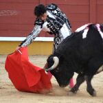 Abellán torea en redondo ayer en Guadalajara