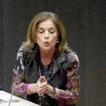 La alcaldesa de Madrid, Ana Botella, en el Pleno municipal de ayer