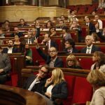Imagen del Parlament en el pleno de hoy.