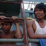 Esclavos camboyanos en barcos tailandeses.