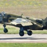Imagen de un caza Su-25 de las Fuerzas Aéreas ucranianas como los que han derribado hoy los rebeldes prorrusos.