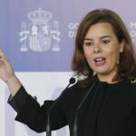 La vicepresidenta del Gobierno, Soraya Sáenz de Santamaría,
