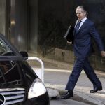 El expresidente de Caja Madrid Miguel Blesa a su salida de la Audiencia Nacional.