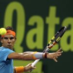 Rafael Nadal durante el partido