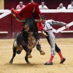 El diestro riojano durante su actuación premiada en la pasada Feria de San Mateo