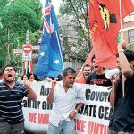 Manifestantes tamiles protestan en Sidney contra la ofensiva militar