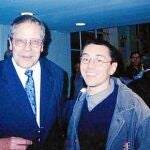Juan Carlos Monedero, con Claus Offe, en una imagen de la web del dirigente de Podemos