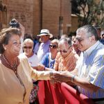 La alcaldesa de Valencia en funciones ayer en el Corpus Christi