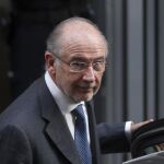 Rodrigo rato, tras declarar en la Audiencia Nacional