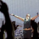 El cantante de Depeche Mode, Dave Gahan, durante una de sus actuaciones
