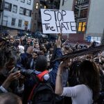 Protestas cerca de Union Square en Nueva York