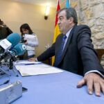 El ex secretario general del PP, Francisco Álvarez-Cascos, durante su comparecencia ante los medios